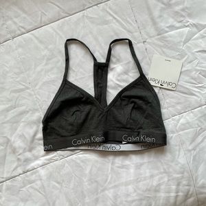 Gray Calvin Klein Unlined Sports Bra